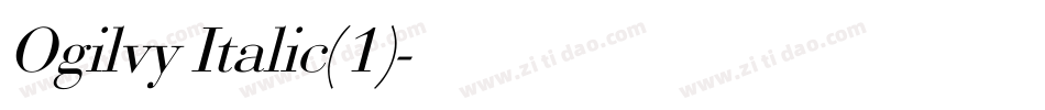 Ogilvy Italic(1)字体转换